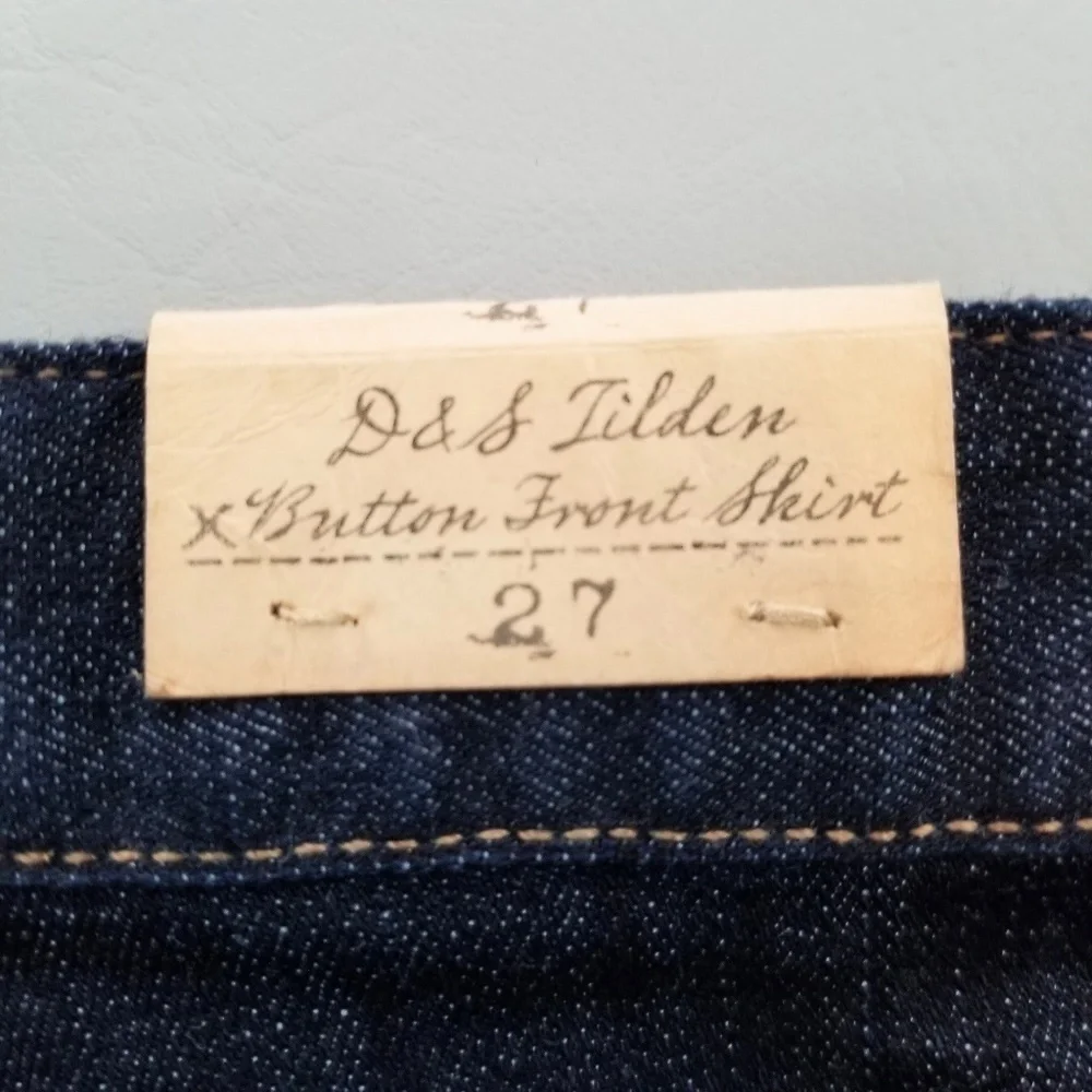 Denim & Supply dark wash button front skirt NWT